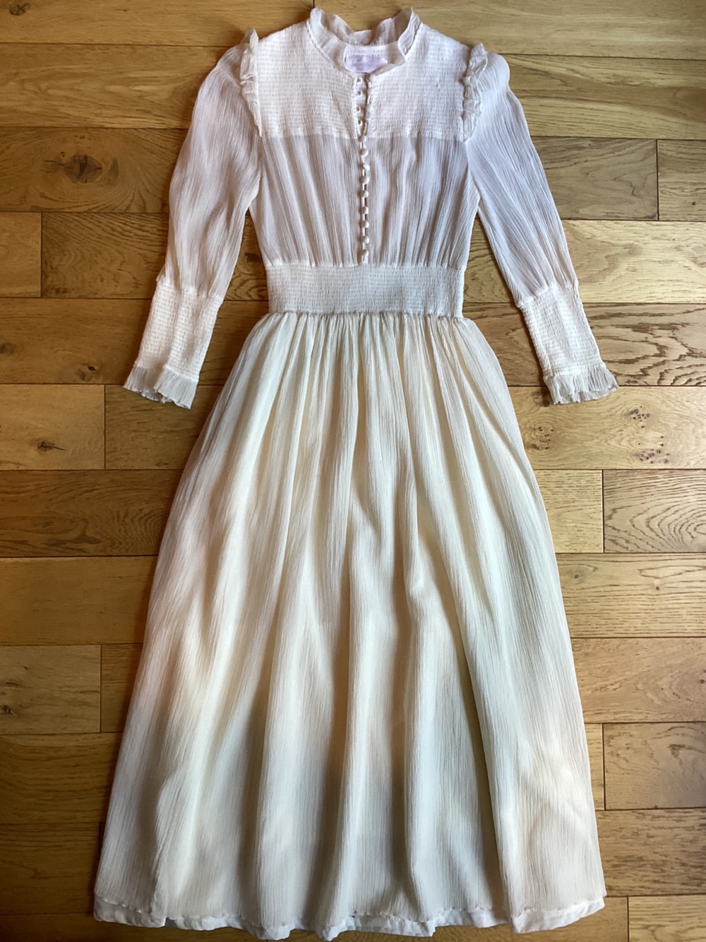 Zimmermann cream silky maxi dress